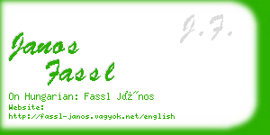 janos fassl business card